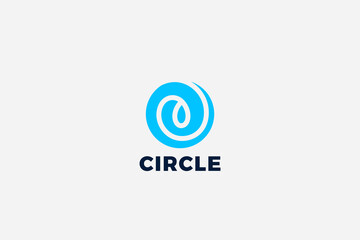 Circle Spiral Infinity Water Wave Droplet Logo abstract design vector template