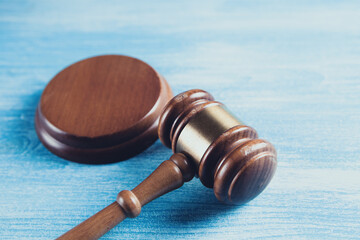 judge gavel on the  wooden background