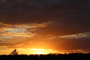 Fototapeta premium sunset in the clouds