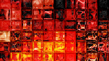Square Tiles Vibrant Abstract Background Digital Illustration
