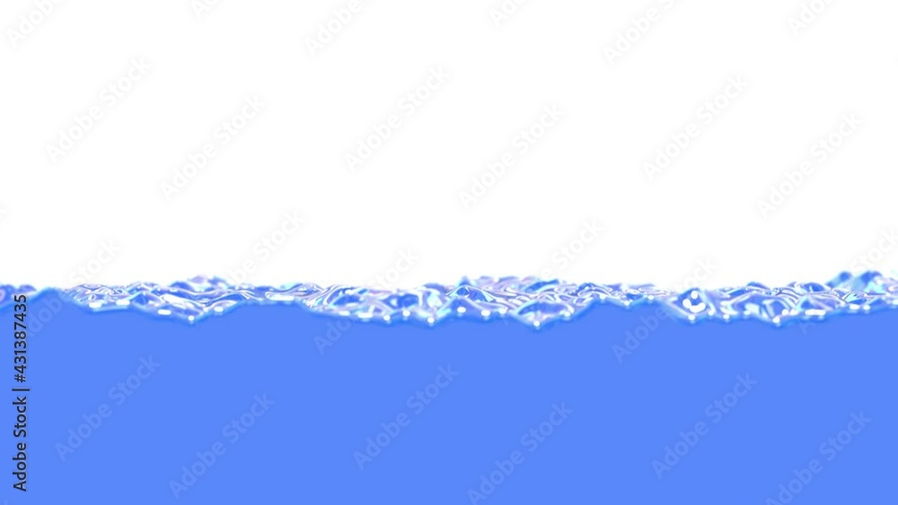Aufkleber realistic looping 3d animation of the waving blue water surface rendered in uhd with alpha matte
