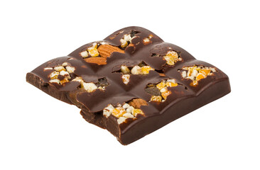 Chocolate  isolated on white background with clipping path