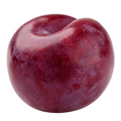 plum isolated on white background, clipping path, full depth of field