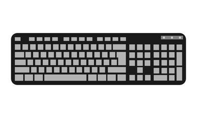 office computer keyboard isolated isolated on white
