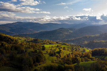 Autumn landscape in the Vosges mountains