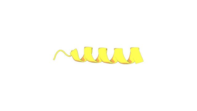 360&ordm; realistic 3D rendering of a biological molecule. Interactions between antimicrobial peptide, HP(2-20) derived from helicobacter pylori, and membrain studied by nmr spectroscopy