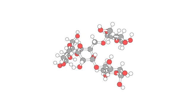 360&ordm; realistic 3D view of Hydroxypropyl Starch as a seamless loop over a white opaque background with alpha mask. 
