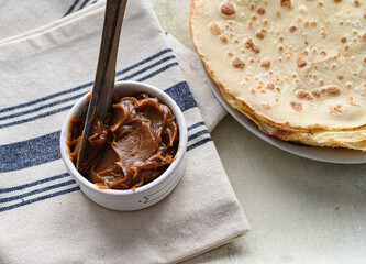 Panqueques con dulce de leche