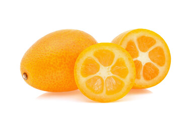 kumquat,cumquat isolated on white background.