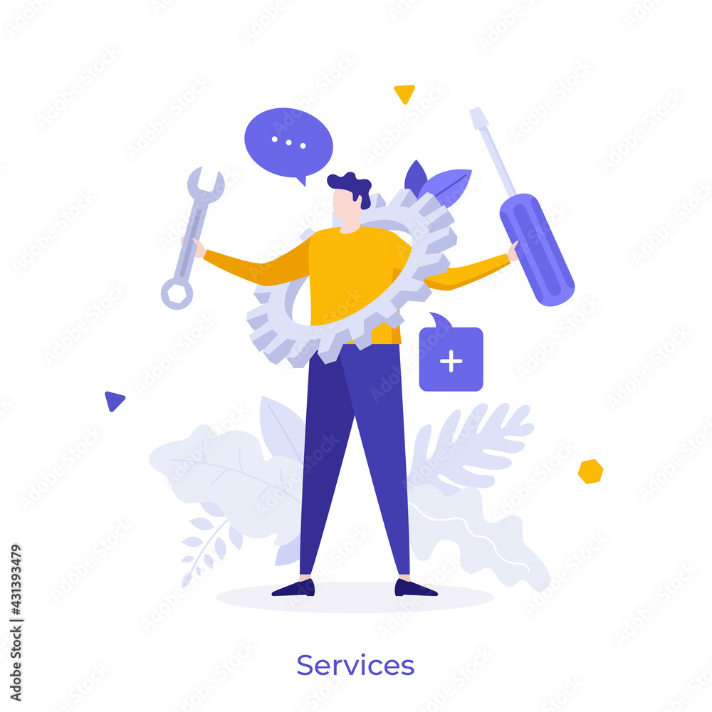 Poster abstract character concept. vector