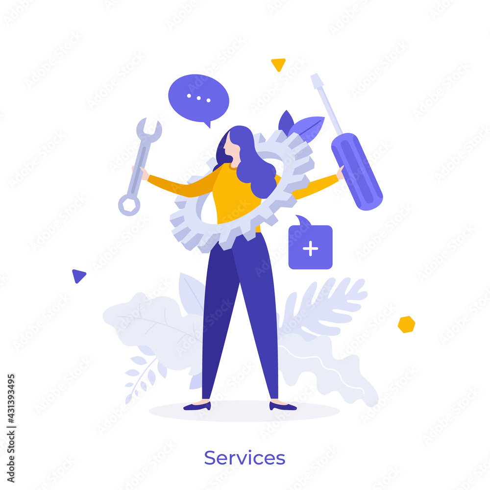 Poster Abstract Character Concept. Vector