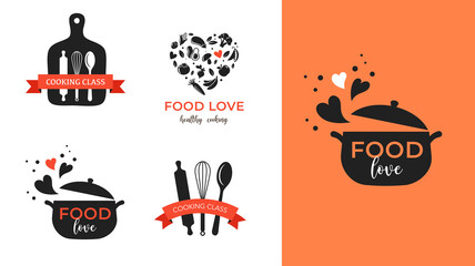 Bakery, pastry shop, food and cooking logo and branding. Healthy, vegan and vegetarian food concept design