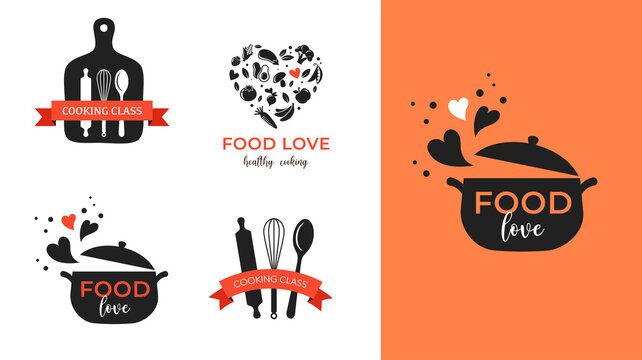 Bakery, pastry shop, food and cooking logo and branding. Healthy, vegan and vegetarian food concept design