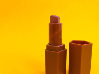 lipstick isolated on color background. Red, pink, wine, vinous . Colorful Tones, Professional Makeup and Beauty. Beauty concept. Lipgloss