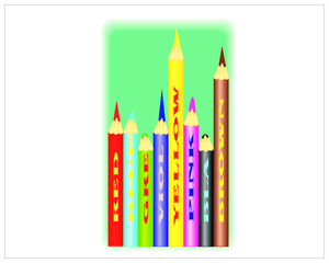 pencil character illustration vector clip-art element