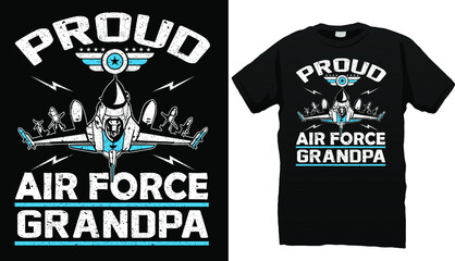 Grand dad Air force t shirt design vector