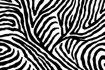 Vector abstract animalistic background. Freehand illustration of zebra skin print.
