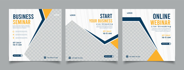 Editable Post Template Social Media Banners for Digital Marketing.