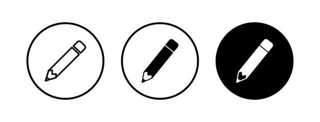 Pencil icons set. Pencil vector icon