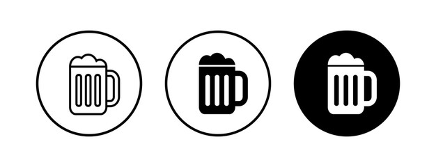 Beer icons set. Beer Icon in trendy flat style