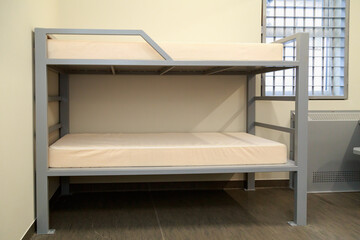 typical modern prison or detention facility. Illustrative universal background for crime and news.