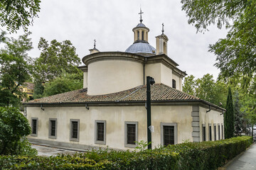 Fototapeta na wymiar Neoclassical chapel Ermita de San Antonio de la Florida built from 1792 to 1798 on the orders of King Carlos IV. Madrid, Spain.