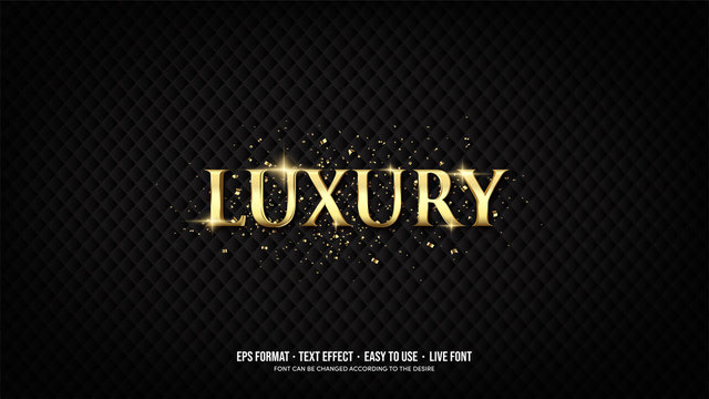 Editable text effect with luxury gold writing.