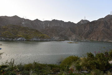 Mesmerizing scenery of a river and landscapes in Al Rafisah Dam, Khorfakkan, United Arab Emirates