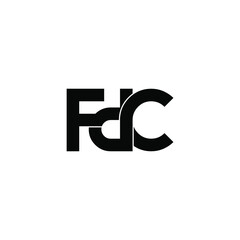 fdc letter original monogram logo design