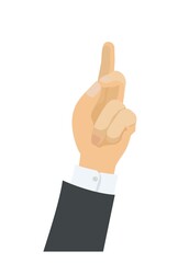 Businessman figure snapping fingers. Simple flat illustration.