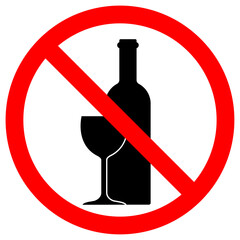 No drinking sign, no alcohol, prohibited activitive