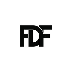 fdf letter original monogram logo design