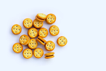 Pineapple Biscuits isolated on white background.