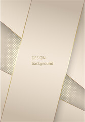 Modern beige cover design. Business background, cover. Creative abstract with diagonal line. Vector for catalog, brochure template, magazine layout, booklet.