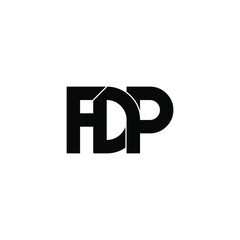 fdp letter original monogram logo design