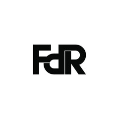 fdr letter original monogram logo design