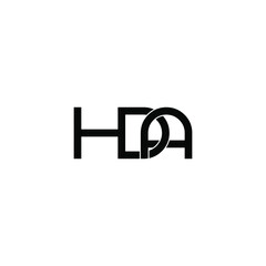 hda letter original monogram logo design