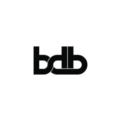 bdb letter original monogram logo design