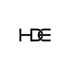 hde letter original monogram logo design