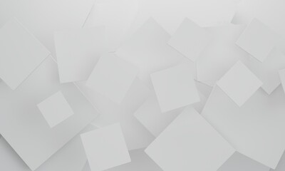 Abstract geometric white color texture background. 3d rendering.