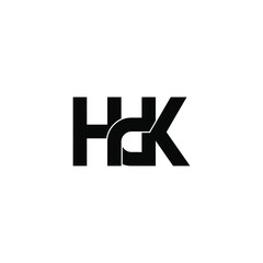 hdk letter original monogram logo design