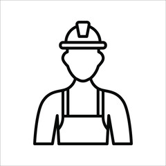 Technician icon with simple silhouette design. vector illustration on white background.
