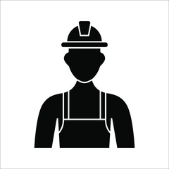 Technician icon with simple silhouette design. vector illustration on white background.