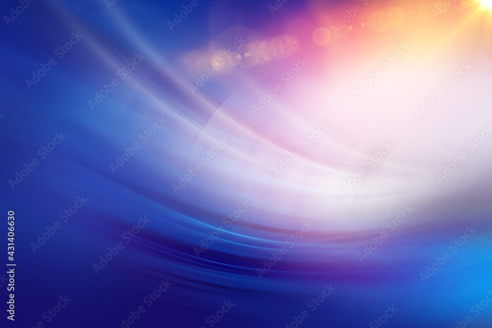 Aufkleber 3d rendering of digital abstract technology background with light rays and sun flare