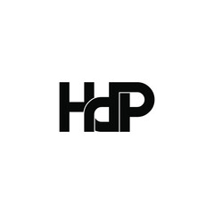 hdp letter original monogram logo design