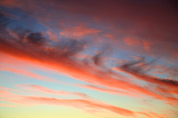 Obraz premium Colored Sunset in Cape Point from the Good Hope Point. South Africa