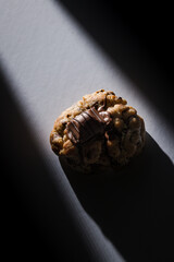 Homemade gourmet cookies on a white background