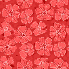 Red flower repeating pattern