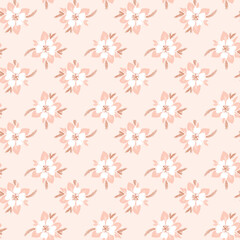 Abstract floral repeating pattern in blush tones