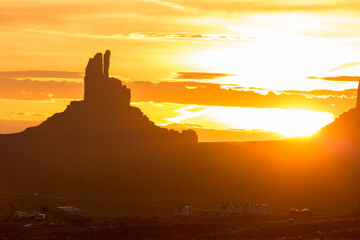 Sunset on monument valley early in the morning. Utah. Usa 2012